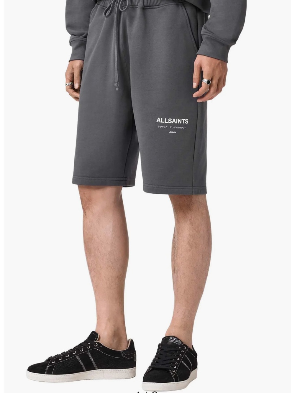 All Saints BlackMen’s Logo Sweat Shorts size Large